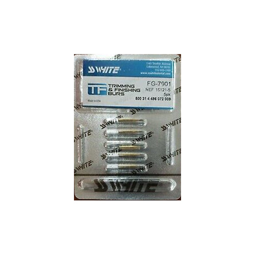 SS White 15121-5 Friction Grip FG #7901 Trimming & Finishing 12 Blade Needle Carbide Burs 5/Pk SS White 15121-5 Friction Grip FG #7901 Trimming & Finishing 12 Blade Needle Carbide Burs 5/Pk